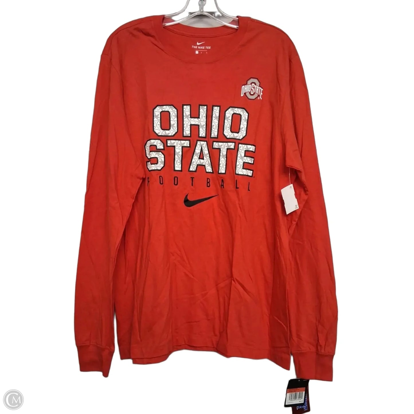 Athletic Top Long Sleeve Crewneck By Nike In Red, Size: L