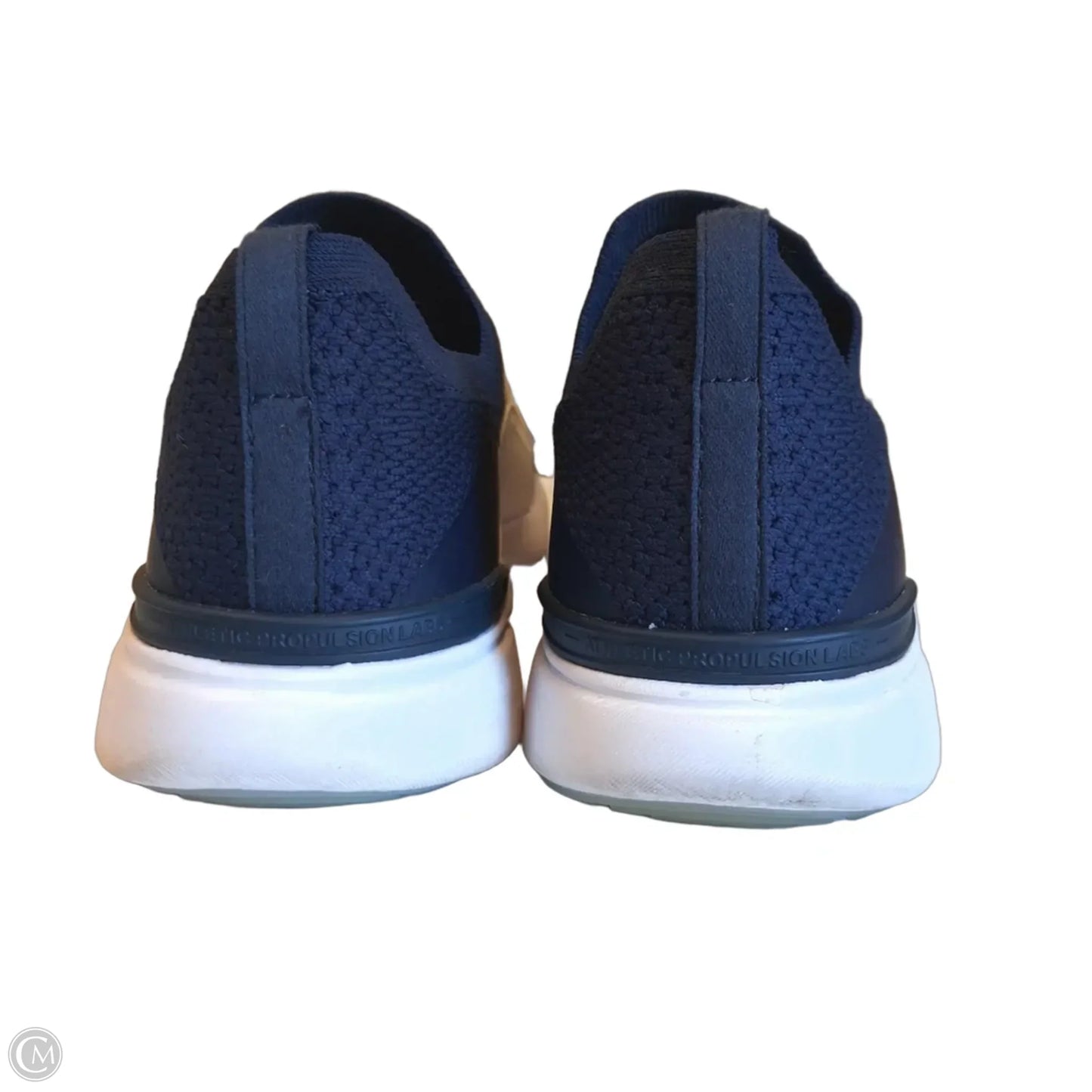 Shoes Designer By Apl In Blue & White, Size: 7.5