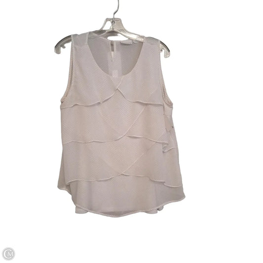Top Sleeveless By Liz Claiborne In White, Size: L