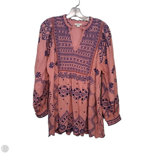 Top Long Sleeve By Sundance In Coral, Size: L