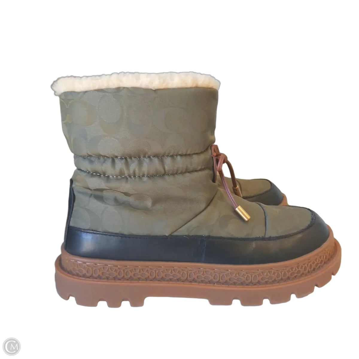 Boots Designer By Coach In Green, Size: 6.5