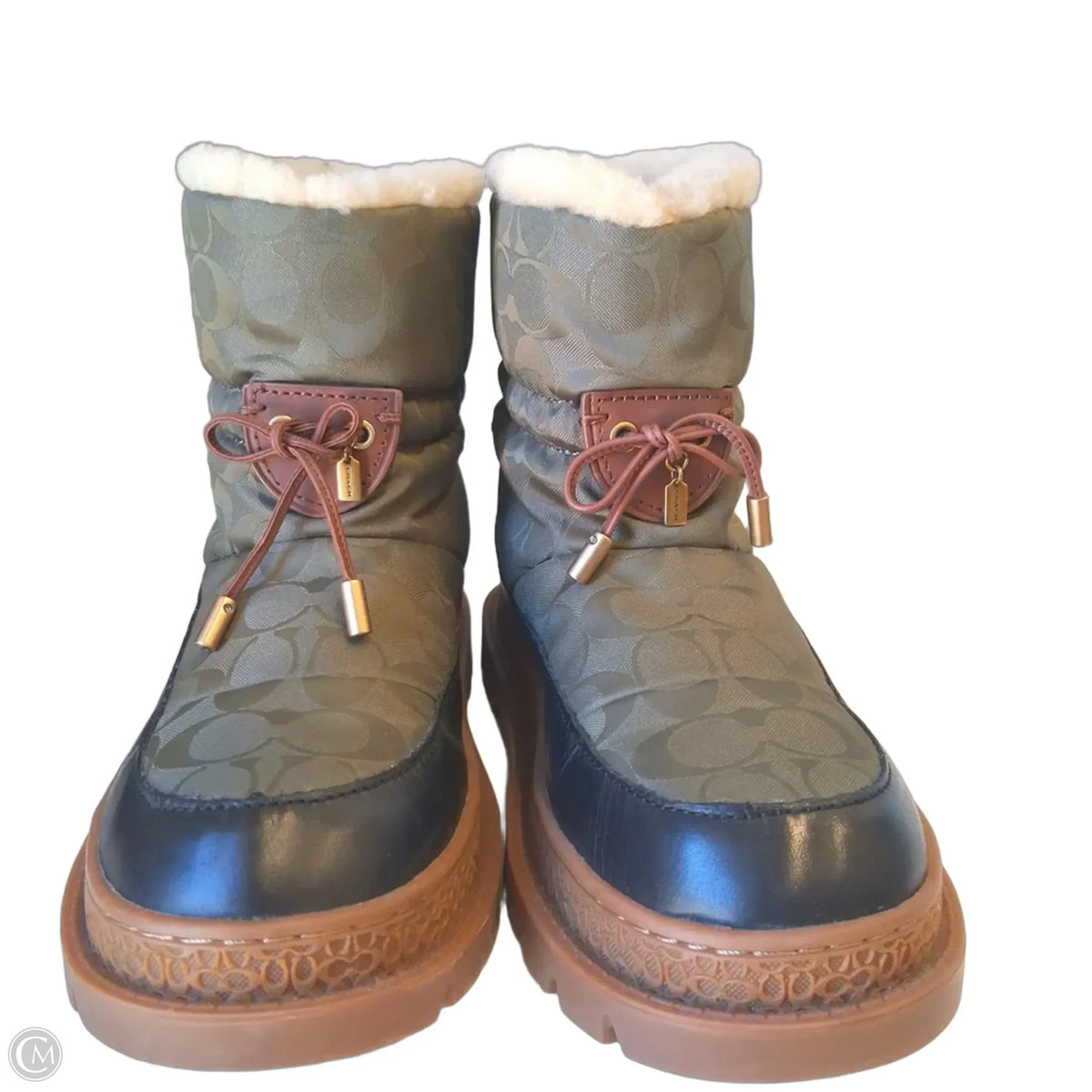 Boots Designer By Coach In Green, Size: 6.5