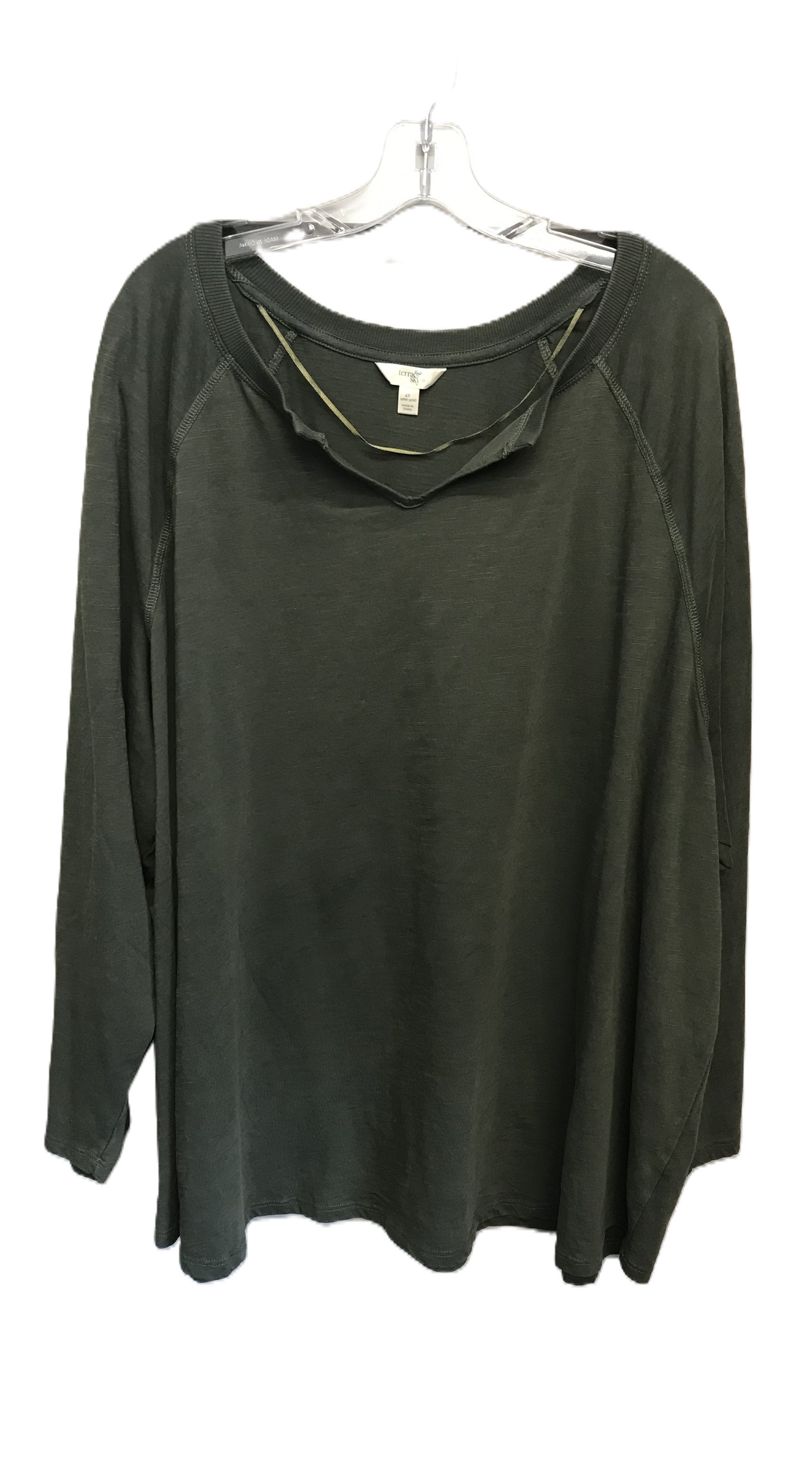 Top Long Sleeve Basic By Terra & Sky  Size: 4x