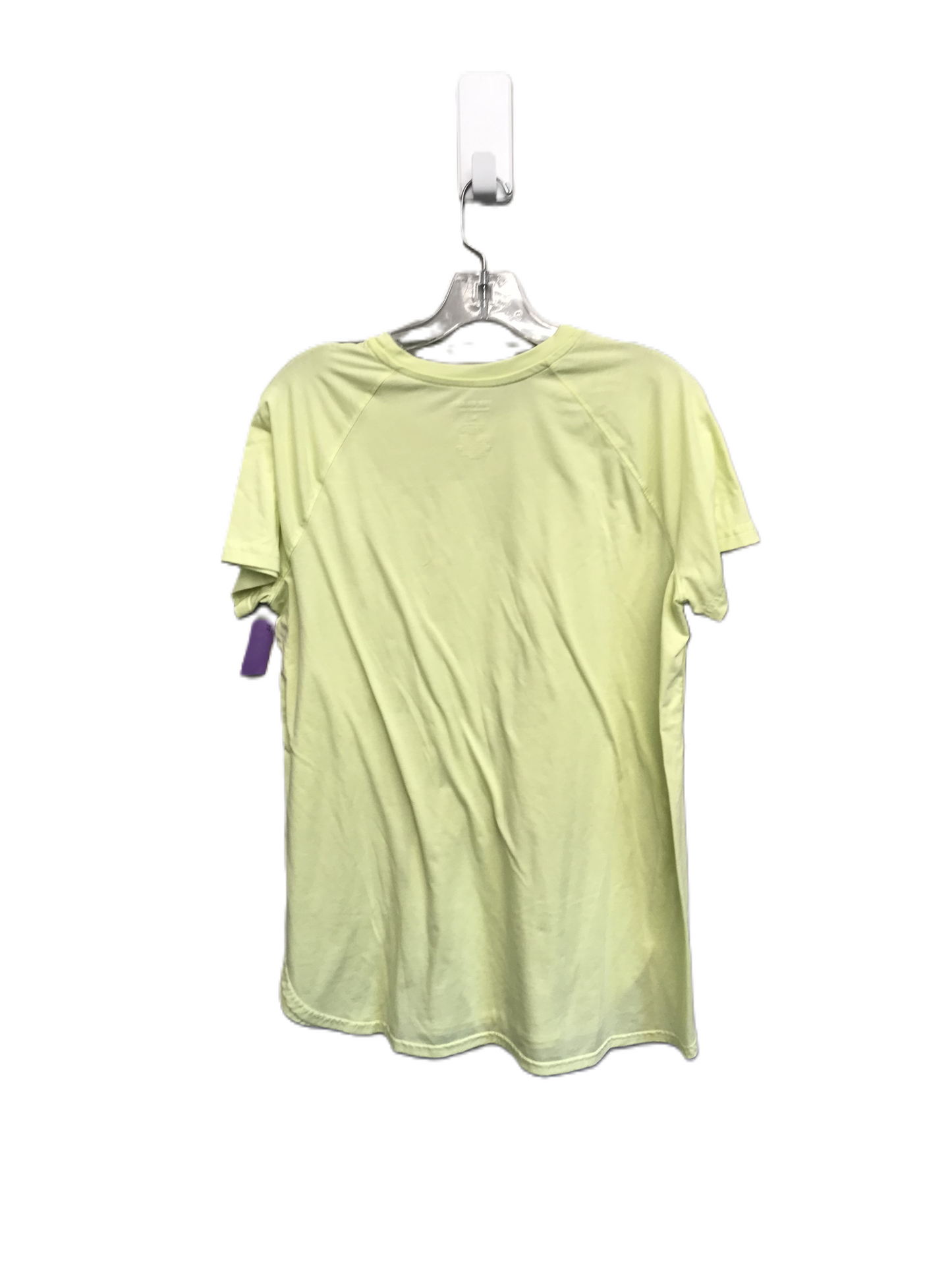 Chartreuse Athletic Top Short Sleeve By Tek Gear, Size: L