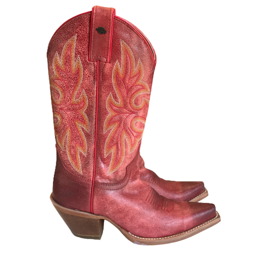 Boots Western By Harley Davidson In Red, Size: 5.5