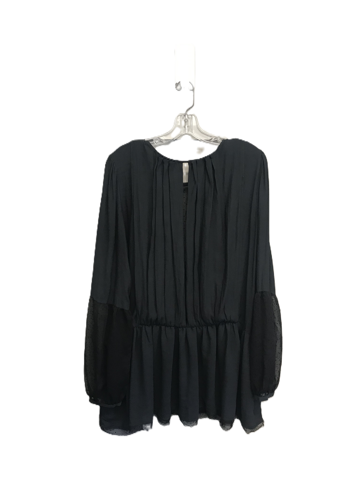 Black Top Long Sleeve By Free People, Size: L