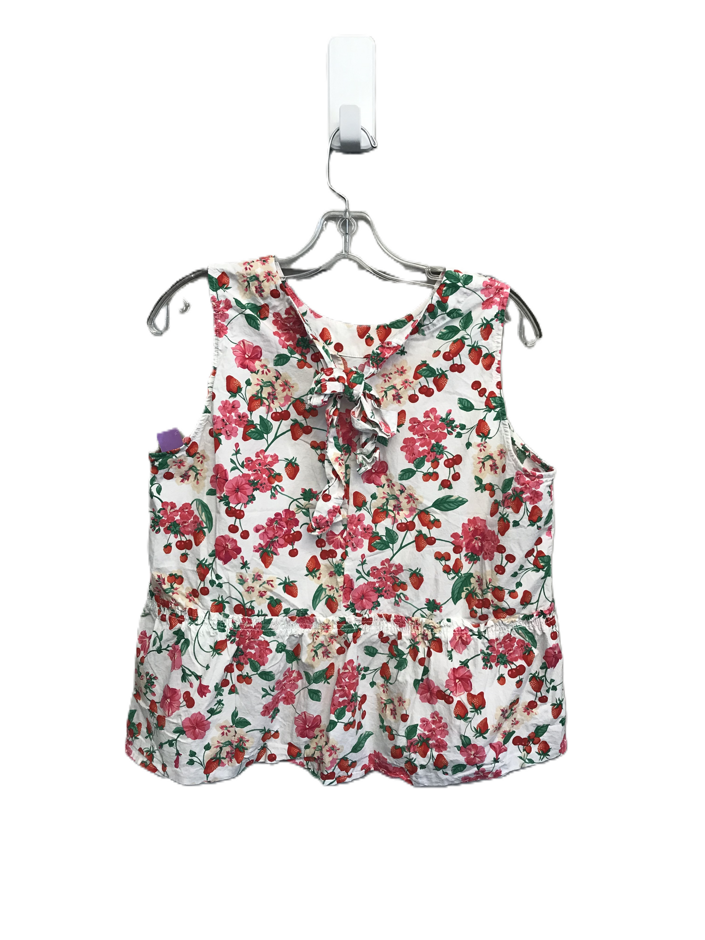 Floral Print Top Sleeveless By Ann Taylor, Size: L