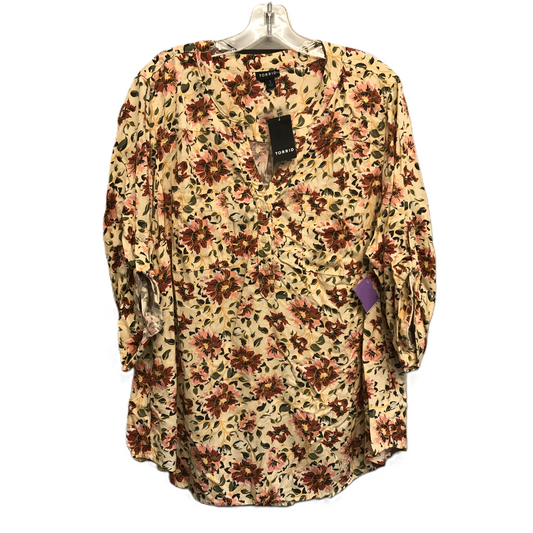 Floral Print Top Long Sleeve By Torrid, Size: 2x