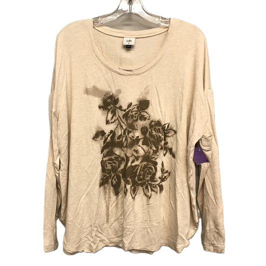 Top Long Sleeve By Cabi In Beige, Size: M