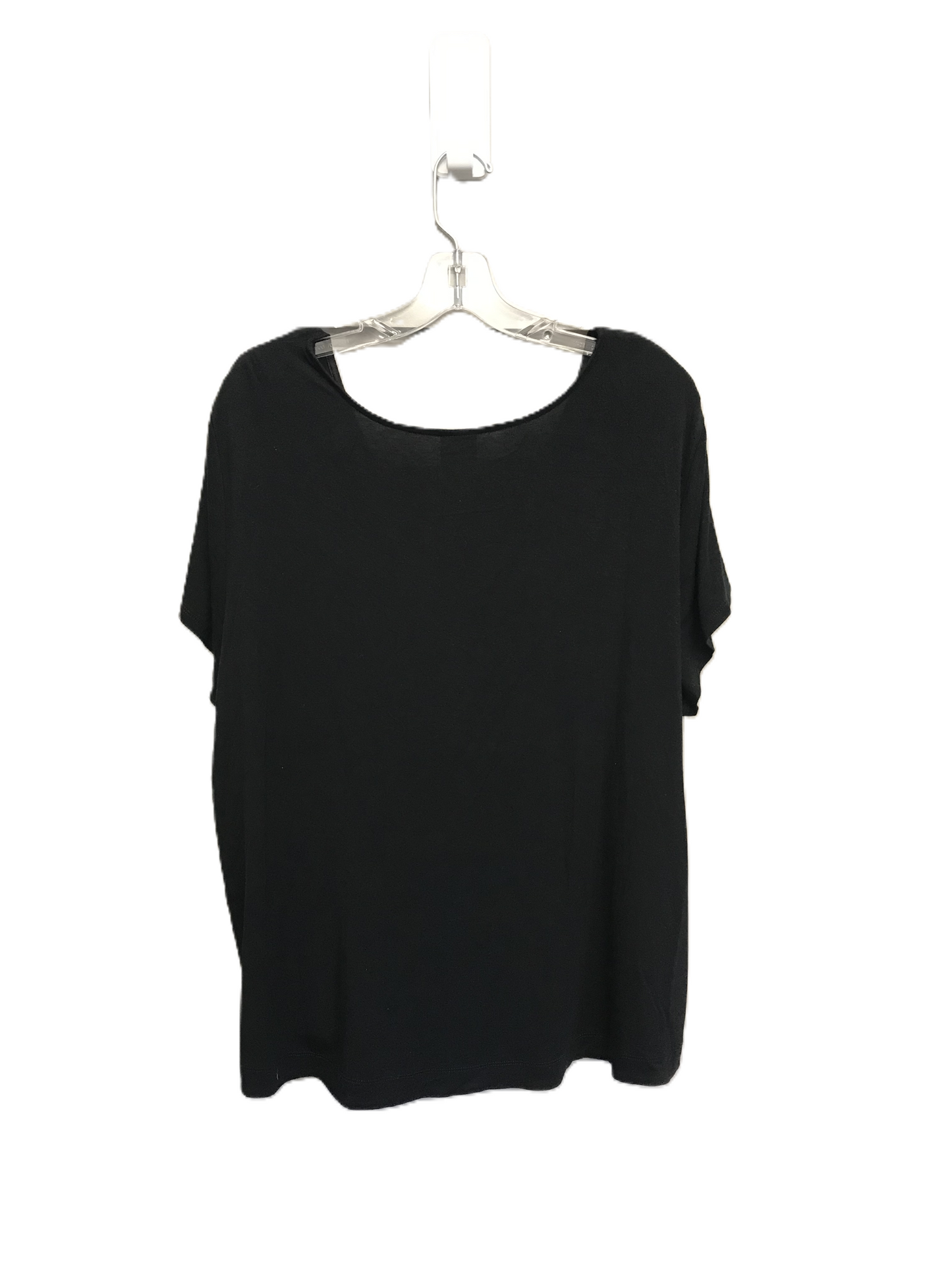 Black Top Short Sleeve Basic By Soma, Size: 1x