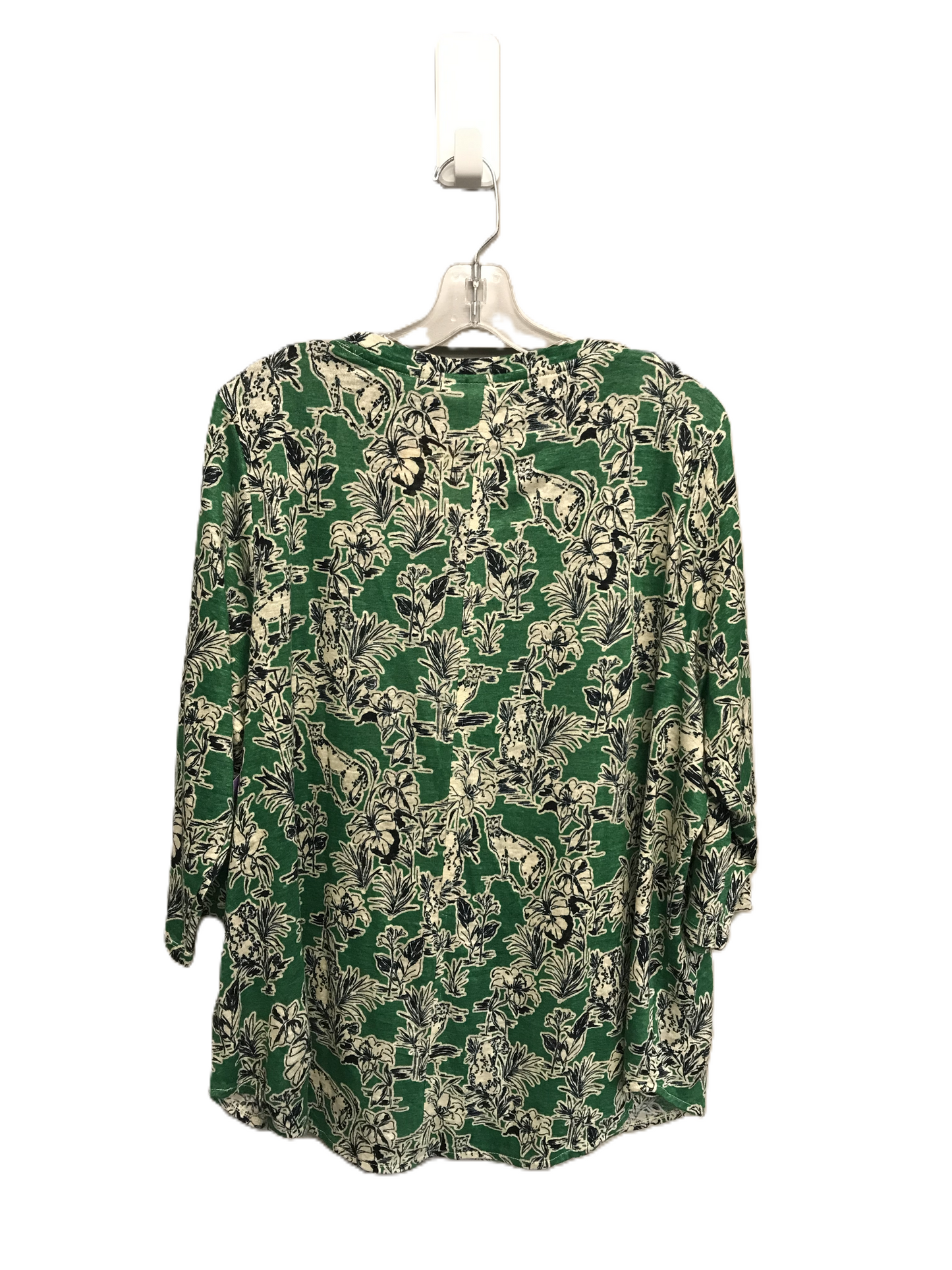 Floral Print Top Long Sleeve By C And C, Size: 1x