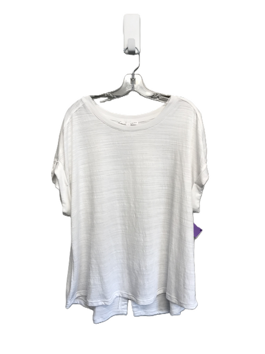 White Top Short Sleeve By Jane And Delancey, Size: 1x