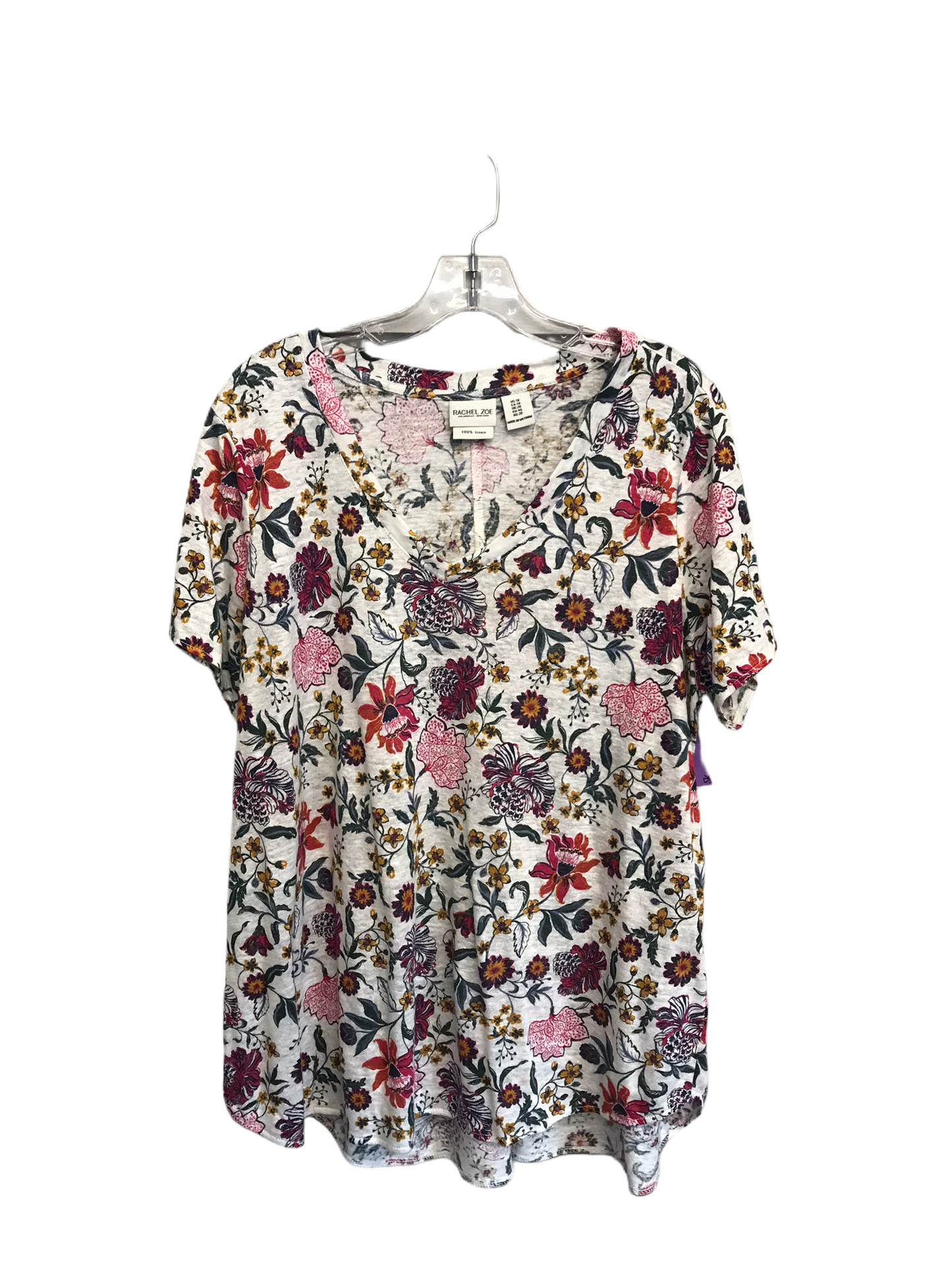 Floral Print Top Short Sleeve By Rachel Zoe, Size: 1x