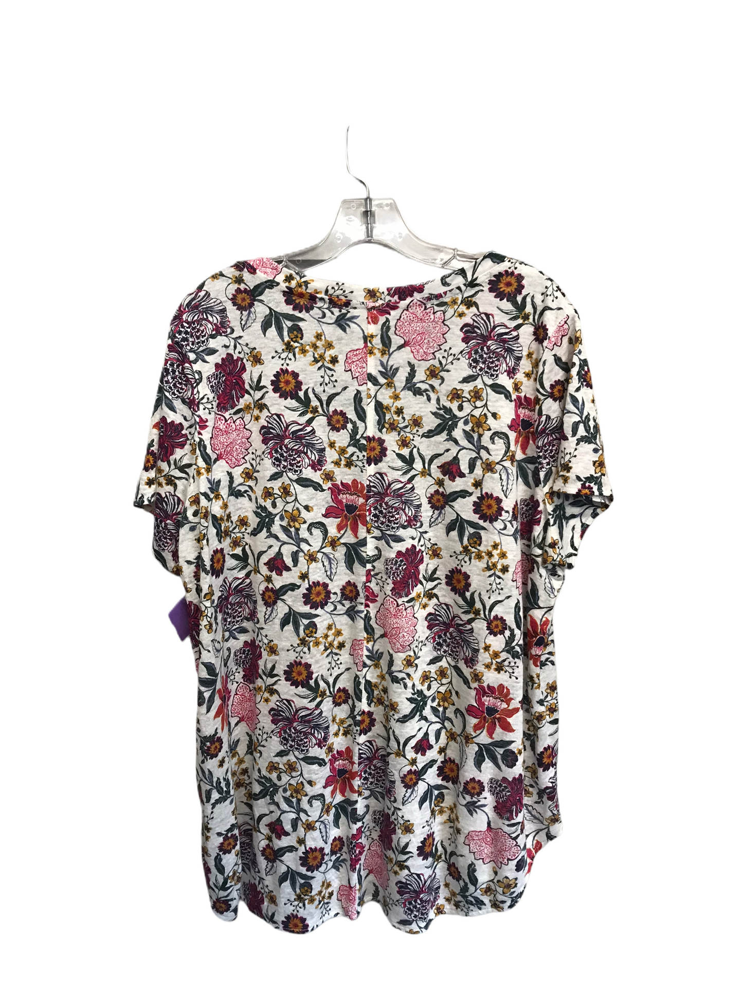 Floral Print Top Short Sleeve By Rachel Zoe, Size: 1x
