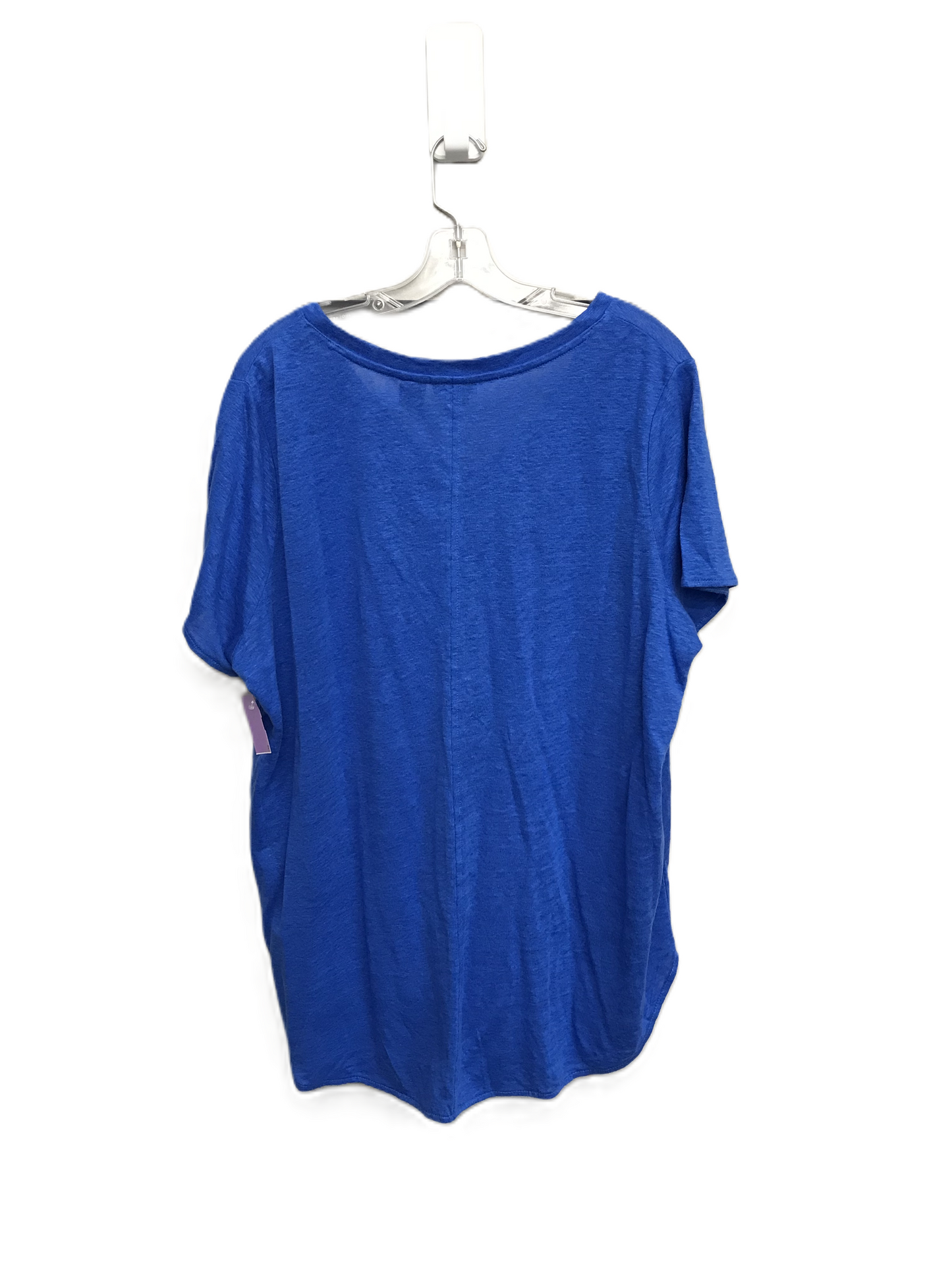Blue Top Short Sleeve Basic By Tahari By Arthur Levine, Size: 1x