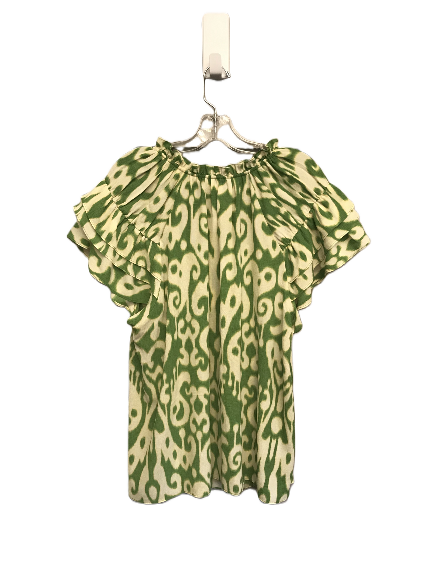 Green Top Short Sleeve By Rose And Olive, Size: 1x