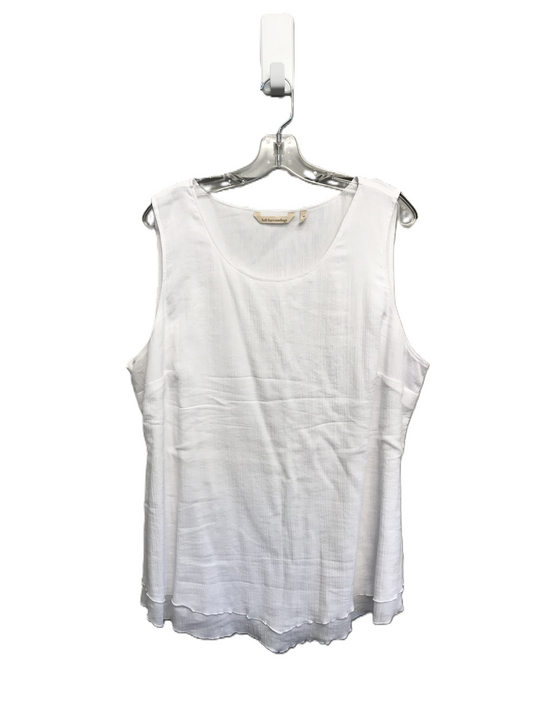 White Top Sleeveless By Soft Surroundings, Size: 1x