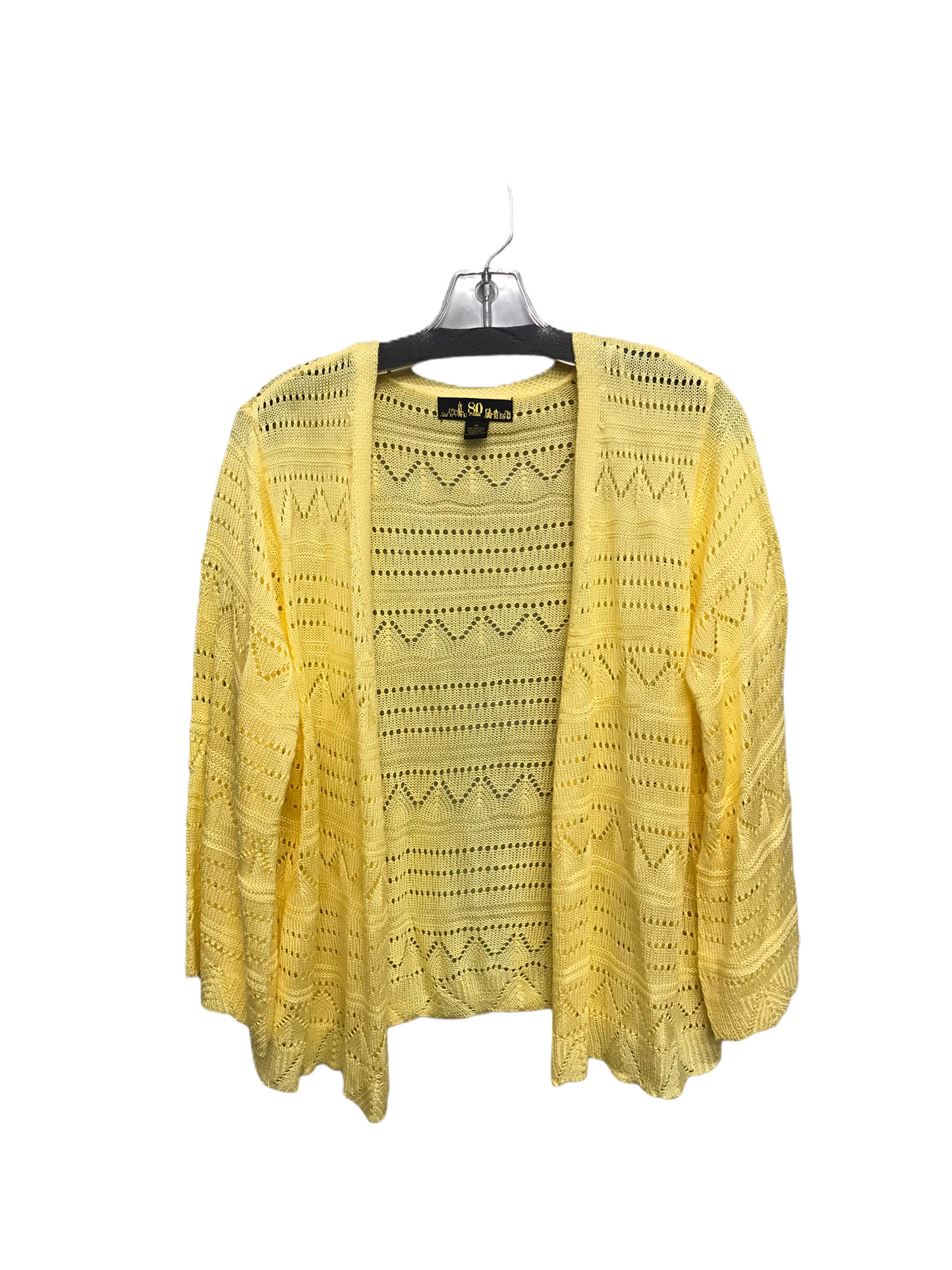 Yellow Sweater Cardigan By 80 Park Size: 1x