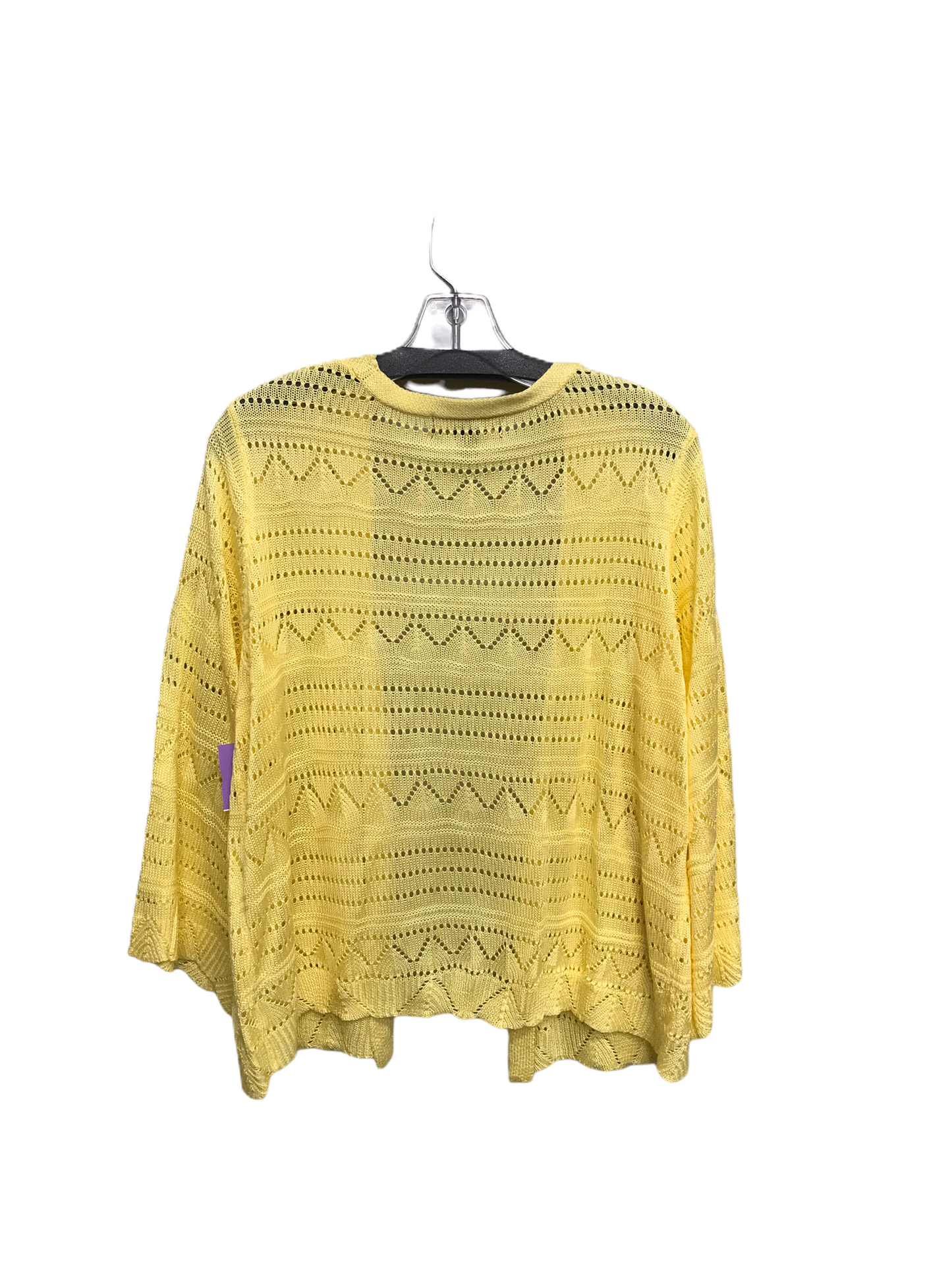 Yellow Sweater Cardigan By 80 Park Size: 1x