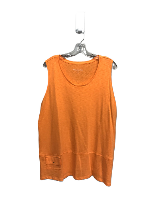 Orange Top Sleeveless Basic By Soft Surroundings, Size: 1x