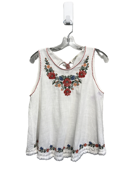 White Top Sleeveless By Max Studio, Size: L