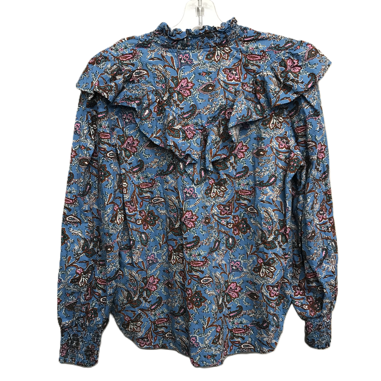 Top Long Sleeve By Loft In Paisley Print, Size: M