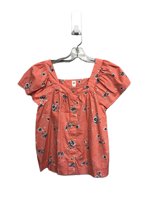 Floral Print Top Short Sleeve By Gap, Size: M