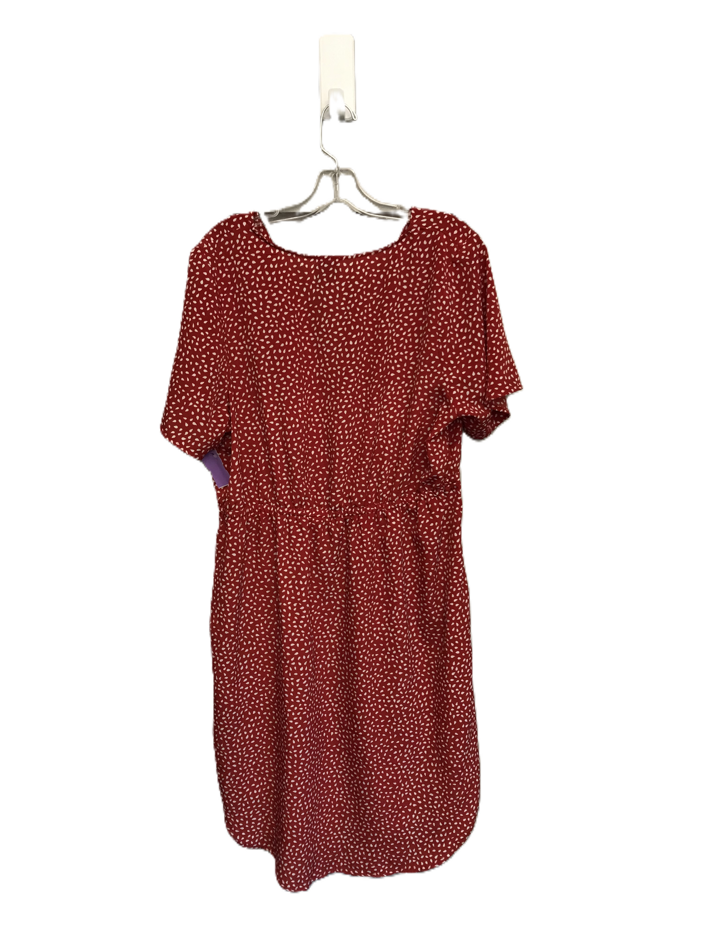 Polkadot Pattern Dress Casual Short By Cozy Co Size: 1x