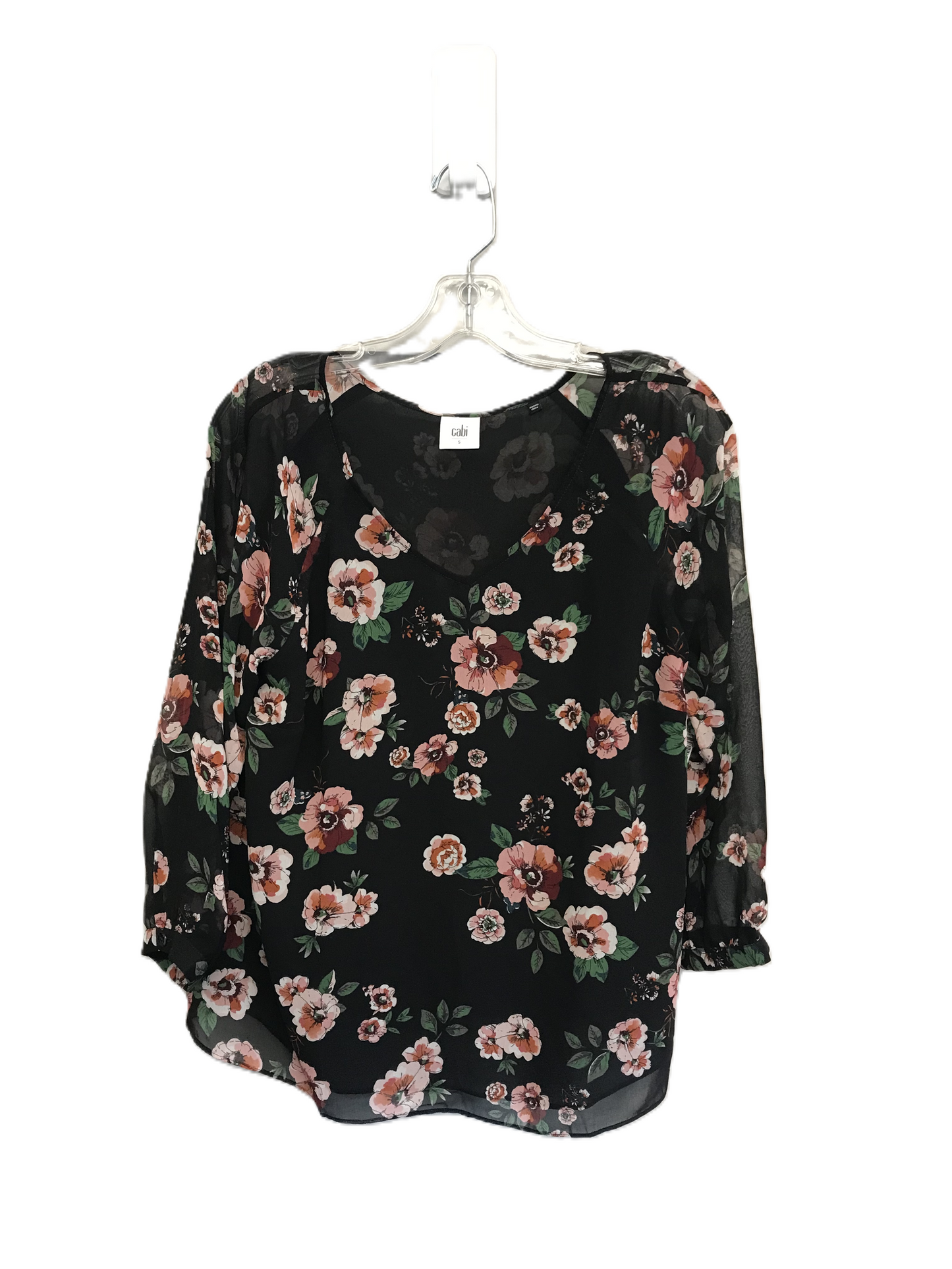 Floral Print Top Long Sleeve By Cabi, Size: S