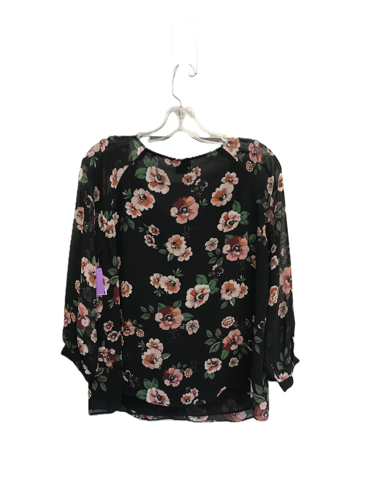 Floral Print Top Long Sleeve By Cabi, Size: S