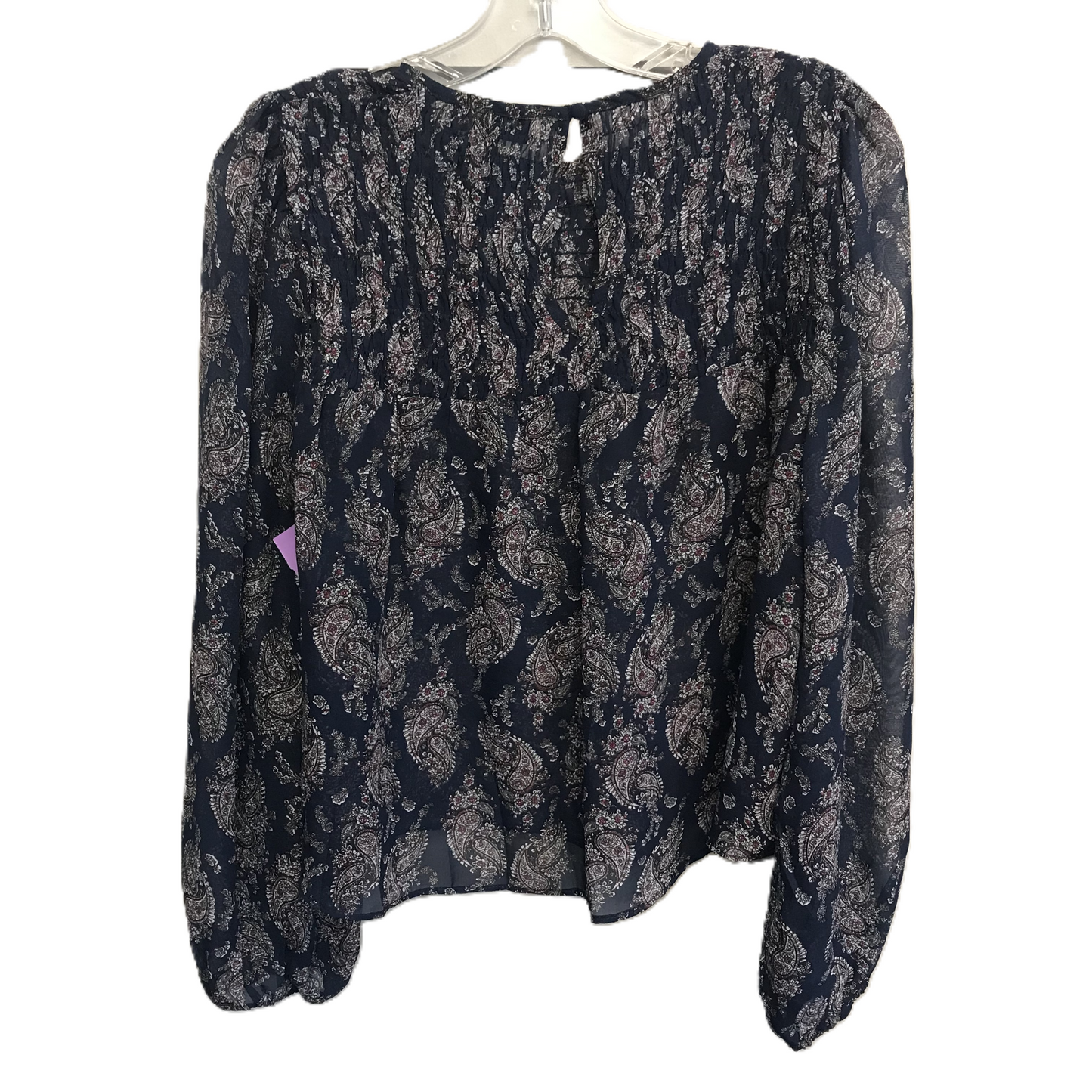 Paisley Print Top Long Sleeve By Aqua, Size: M