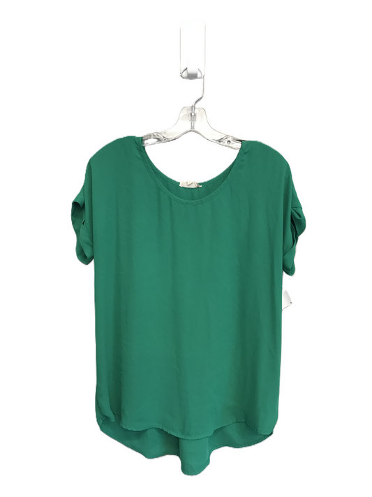 Green Top Short Sleeve By Pleione, Size: M