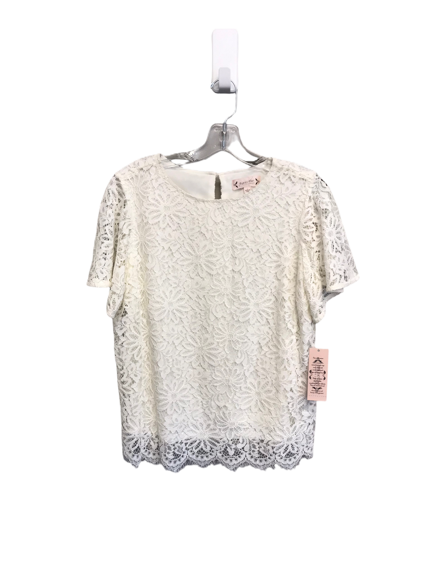 White Top Short Sleeve By Nanette By Nanette Lepore, Size: S