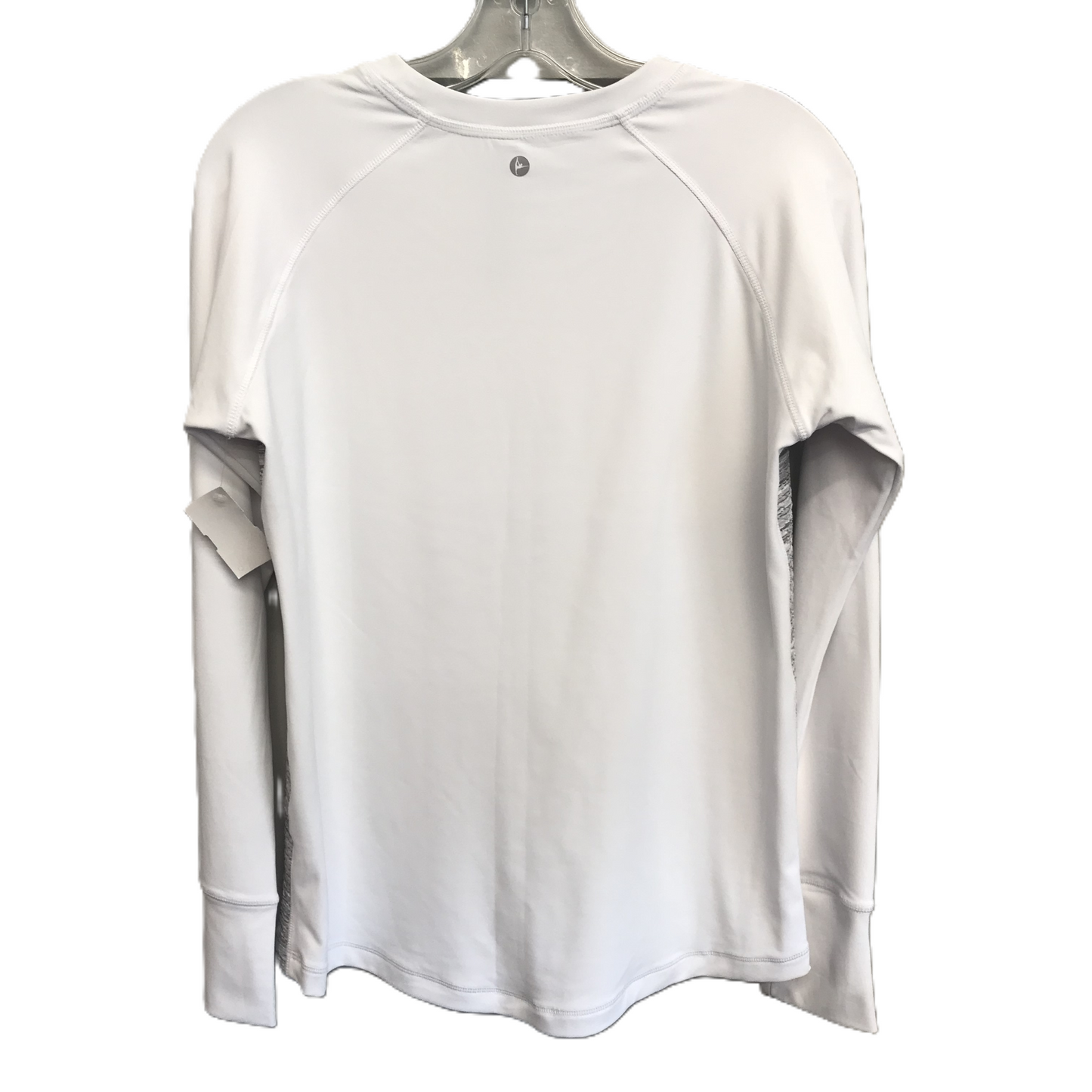 White Athletic Top Long Sleeve Crewneck By 90 Degrees By Reflex, Size: M