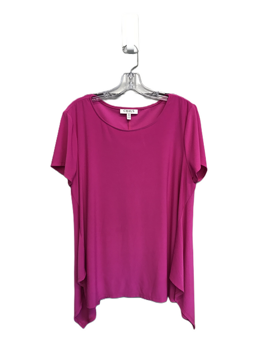Pink Top Short Sleeve By Chaus, Size: Xl