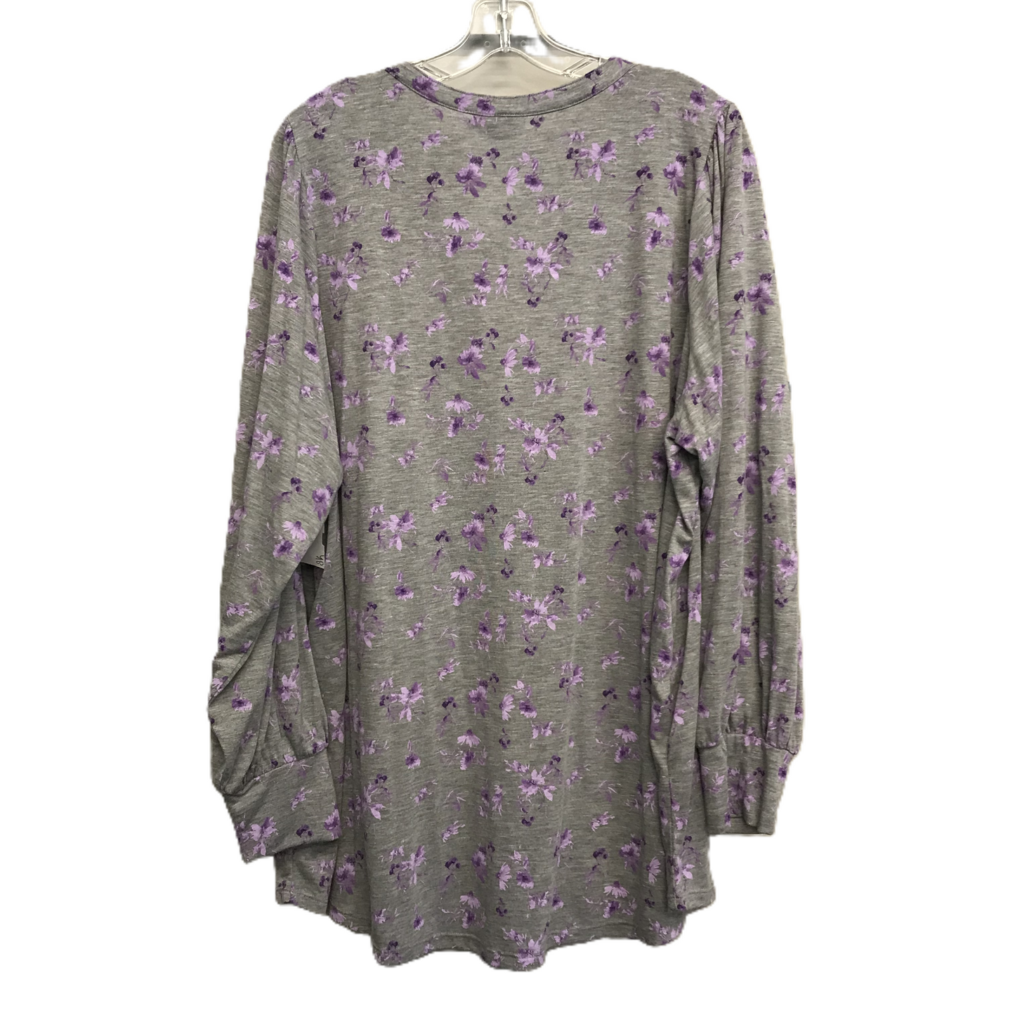 Top Long Sleeve By Torrid In Grey & Purple, Size: 4x