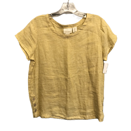 Yellow Top Short Sleeve By Cynthia Rowley, Size: S