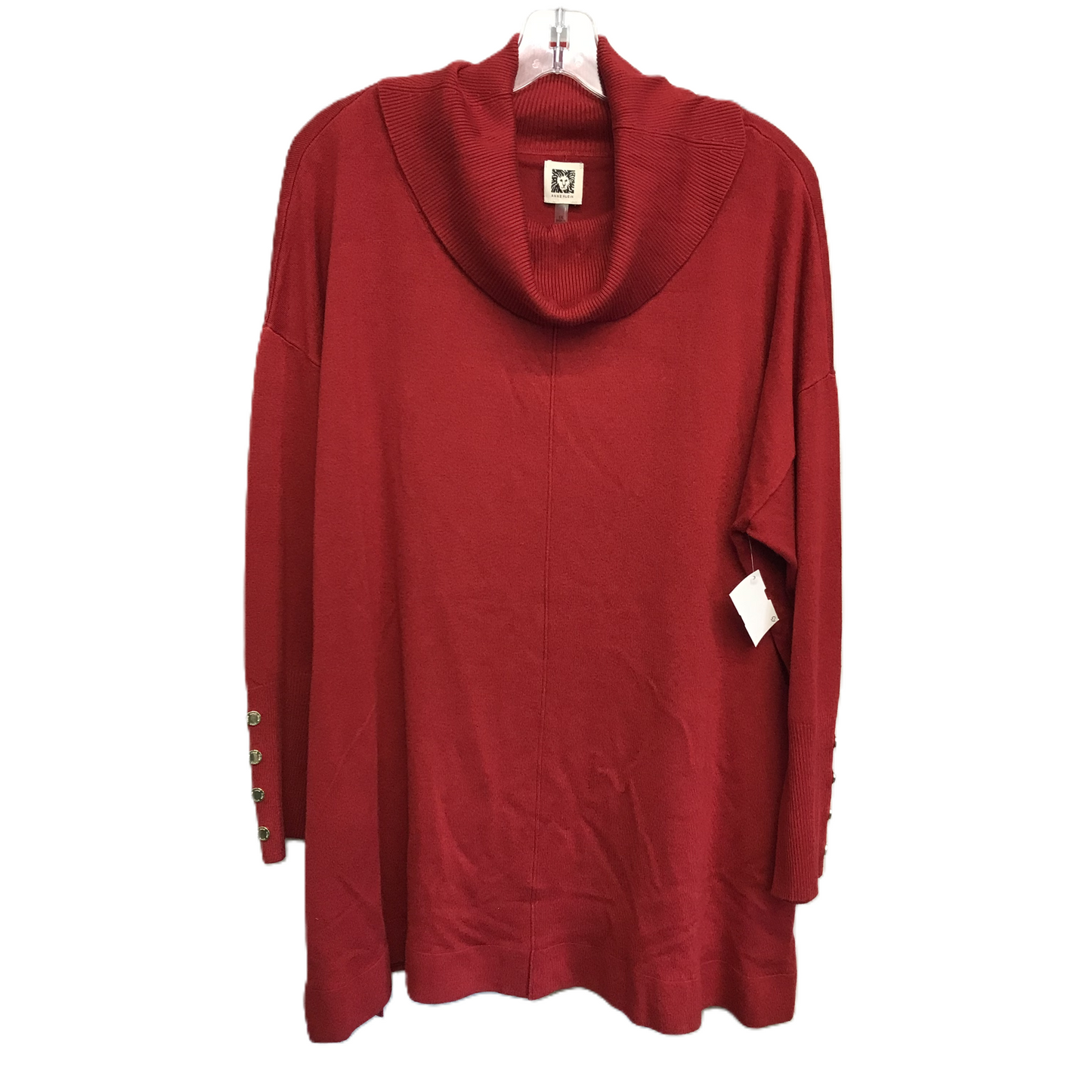 Sweater By Anne Klein In Red, Size: 1x