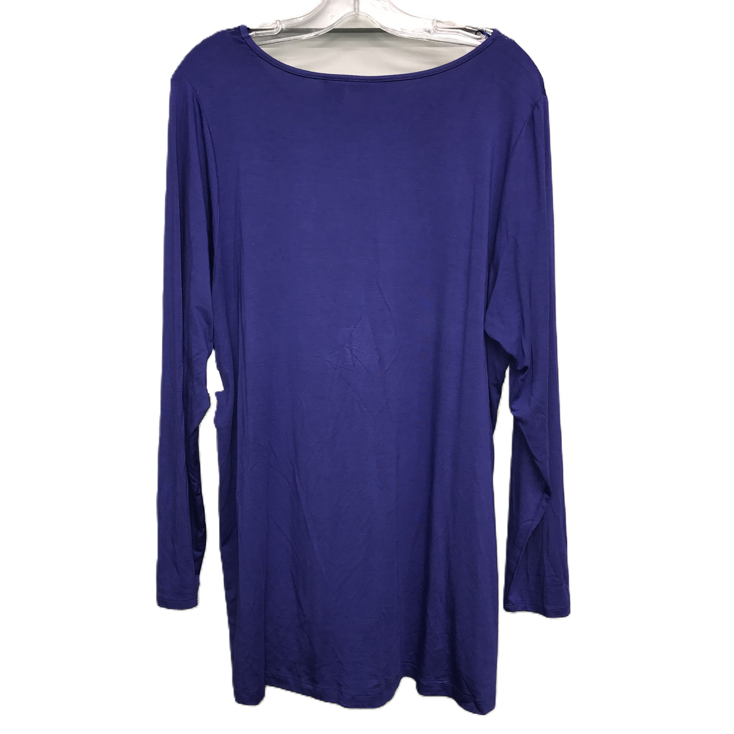 Top Long Sleeve By Tahari By Arthur Levine In Blue, Size: 1x