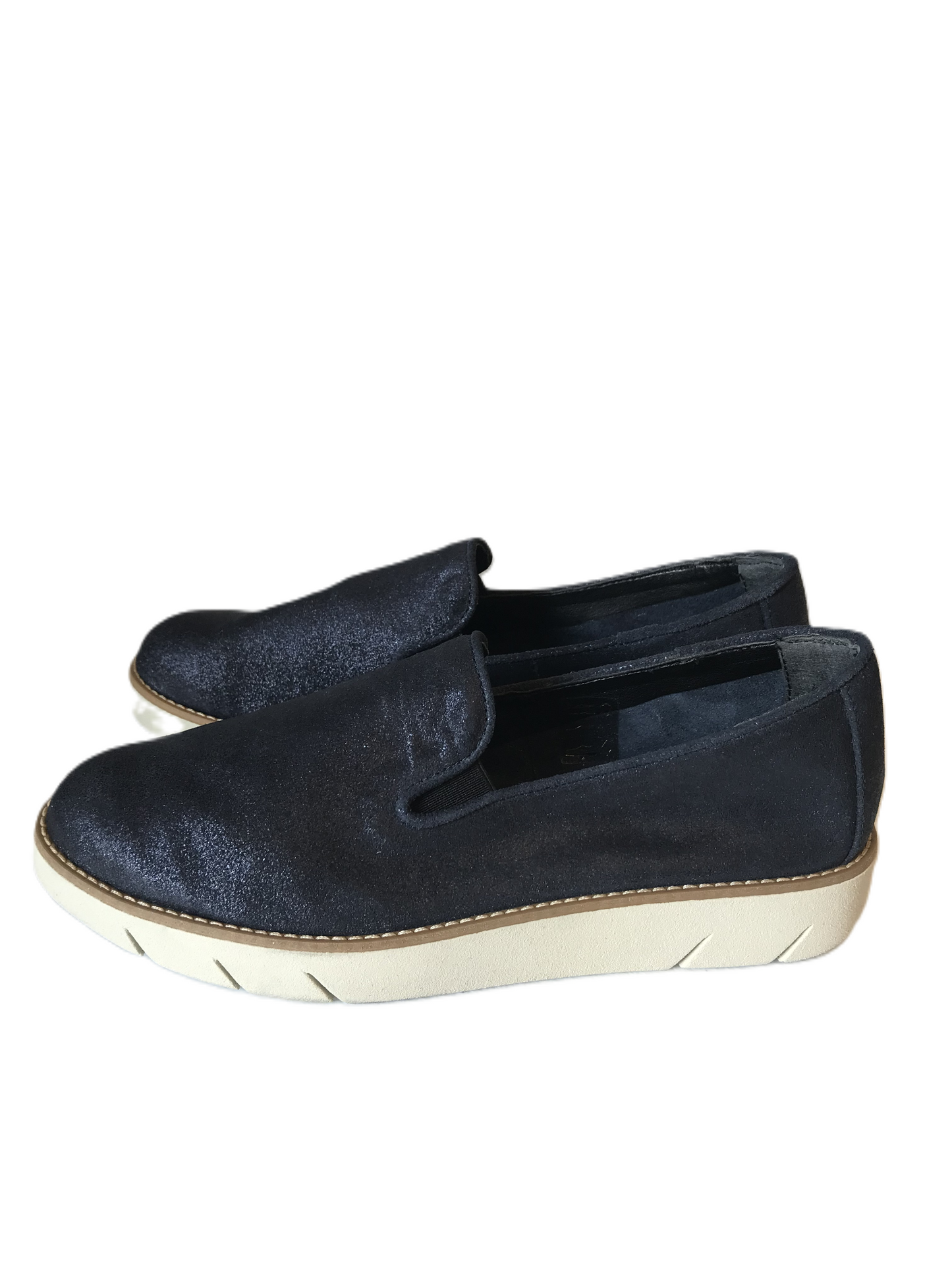 Navy Shoes Flats By The Flexx Size: 8.5