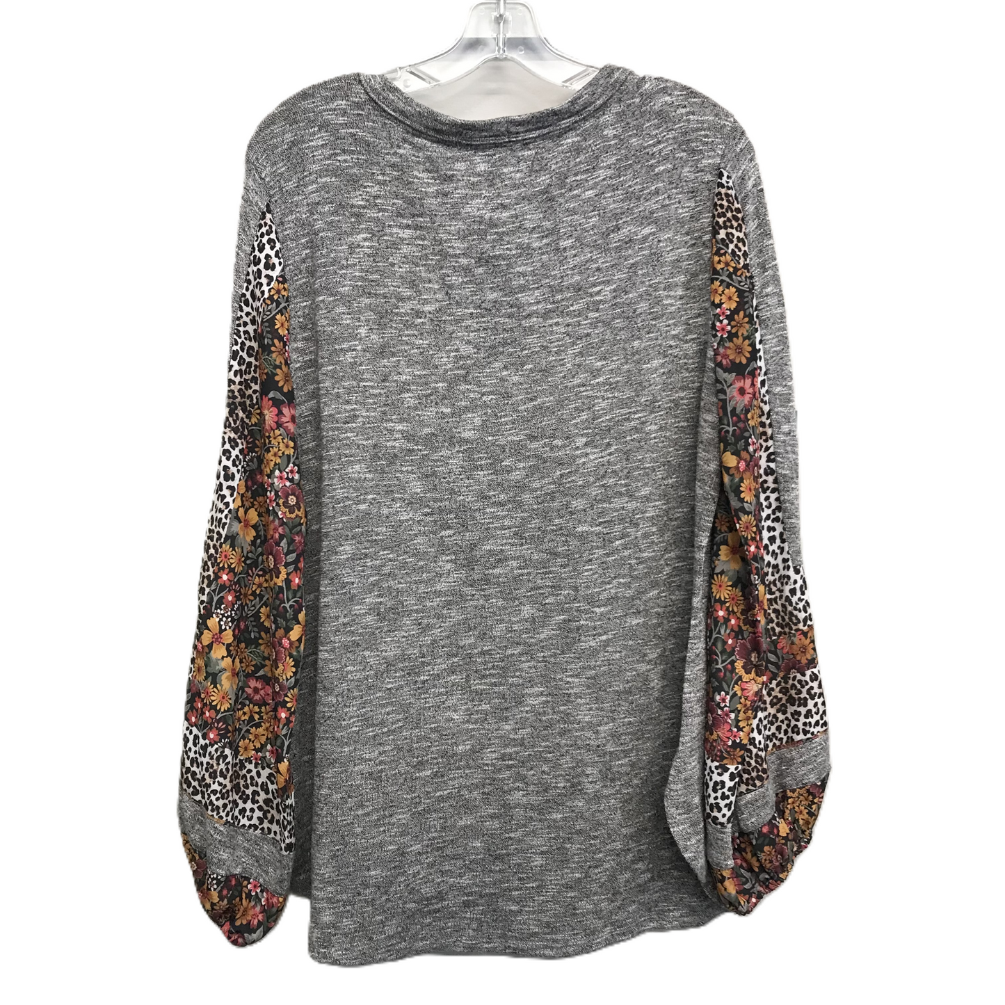 Top Long Sleeve By One World In Grey, Size: Xl