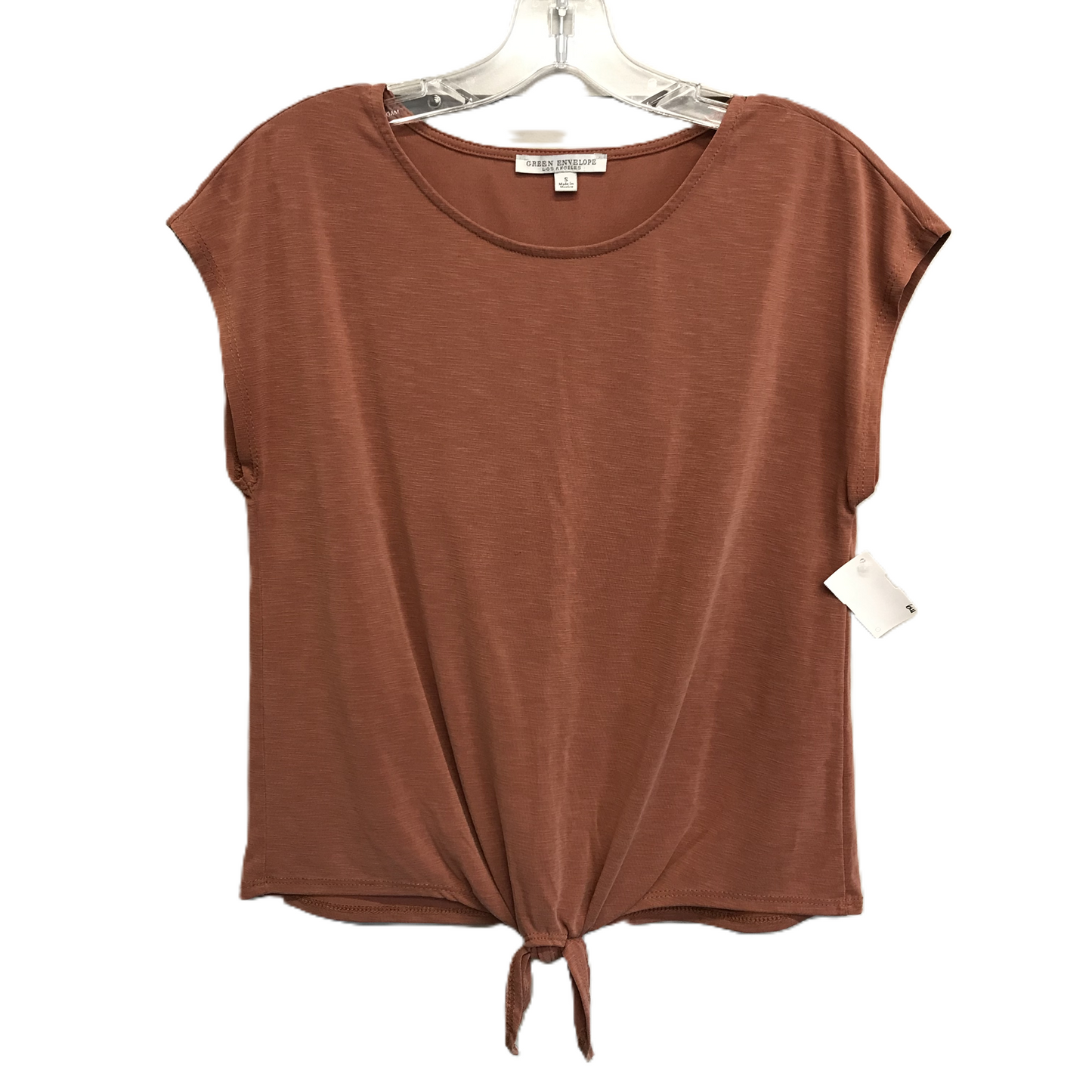 Orange Top Short Sleeve By Green Envelope, Size: S