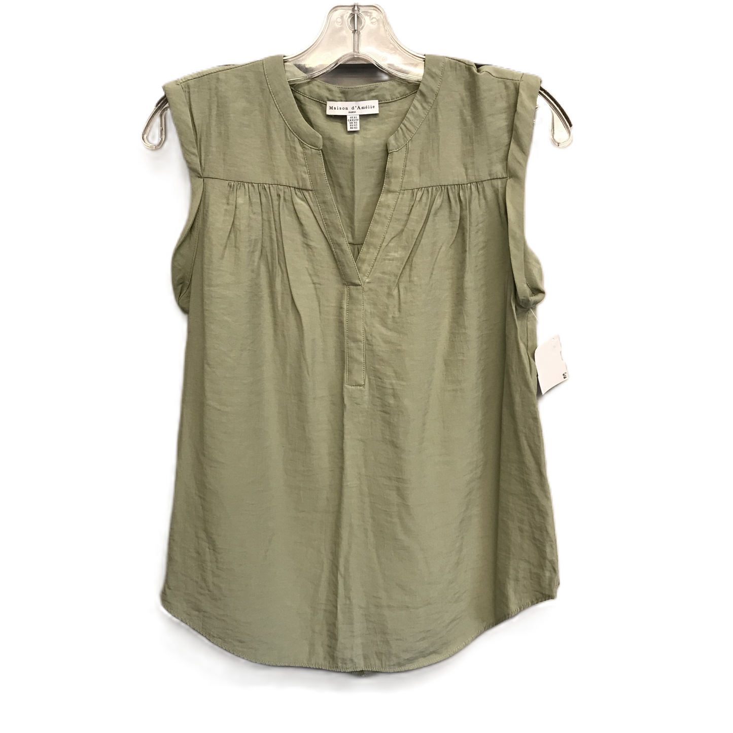 Green Top Short Sleeve By MAISON D’ AMELIE Size: Xs