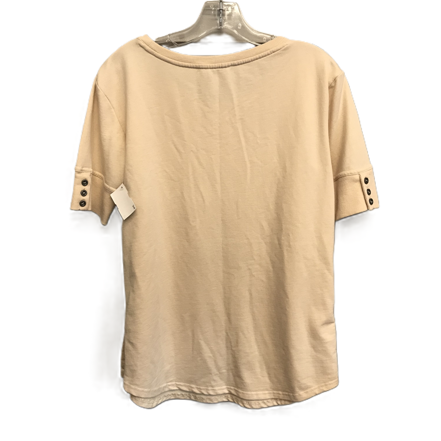 Beige Top Short Sleeve By Jane And Delancey, Size: S