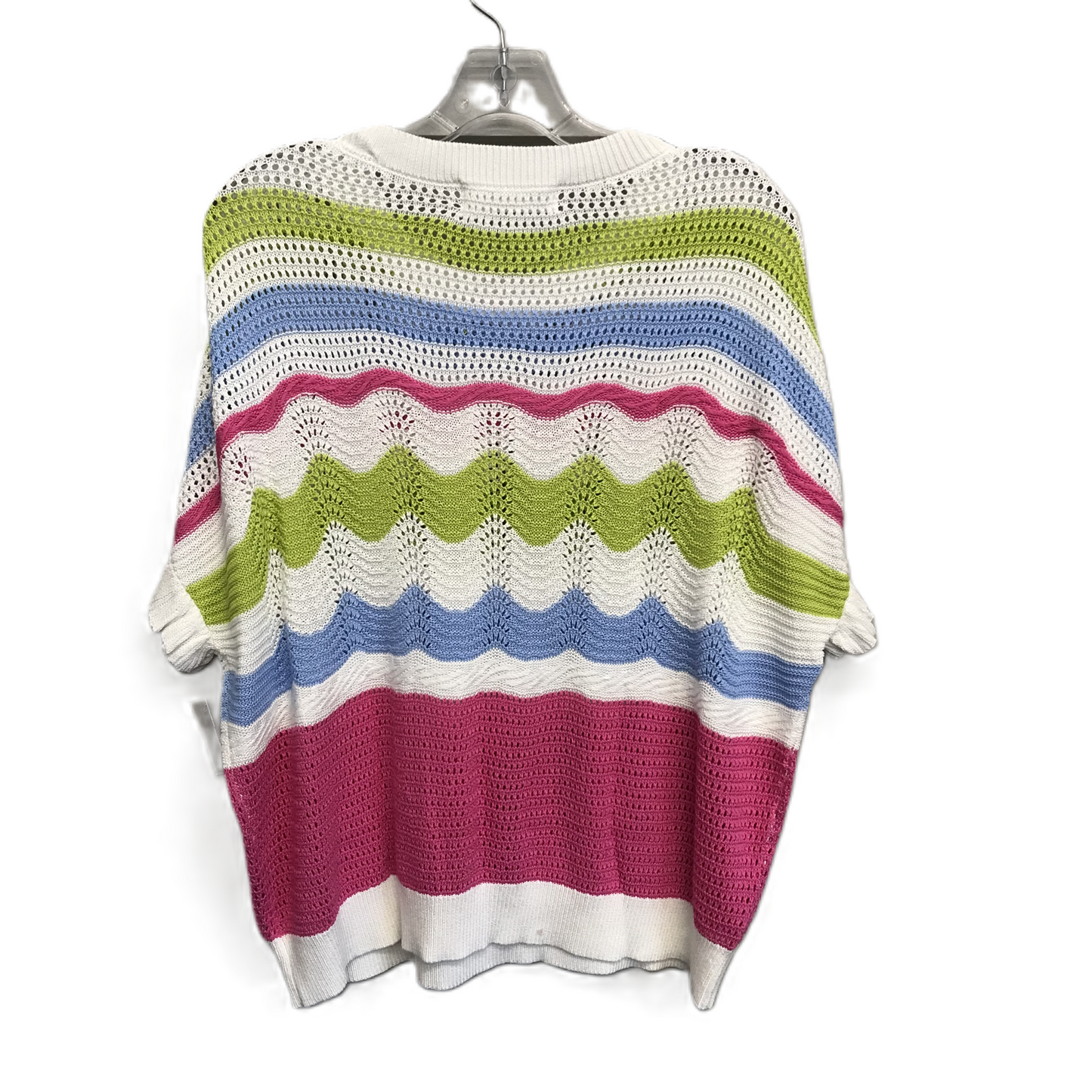 Striped Pattern Sweater Short Sleeve By  MOD BOUTIQUE, Size: L