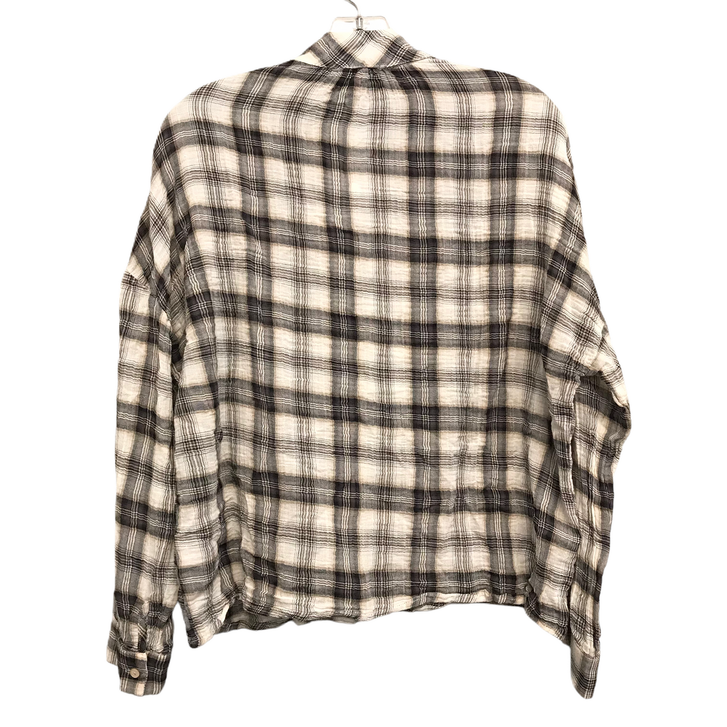 Top Long Sleeve By Lush In Plaid Pattern, Size: L