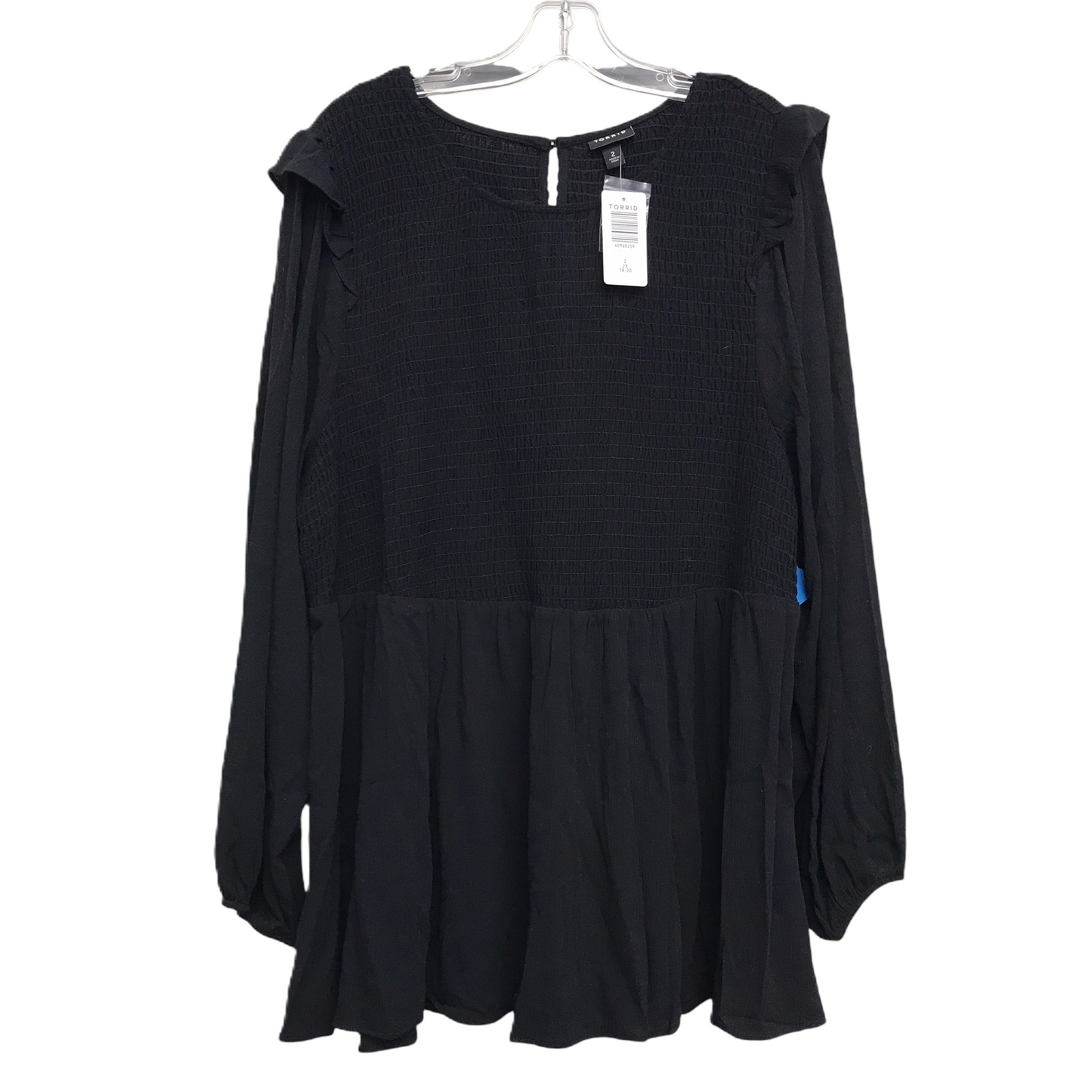 Top Long Sleeve By Torrid In Black, Size: 2x