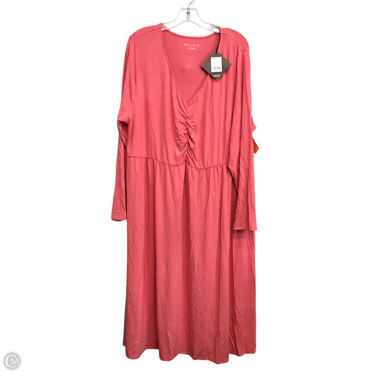 Dress Casual Short By Ava & Viv In Orange, Size: 2x