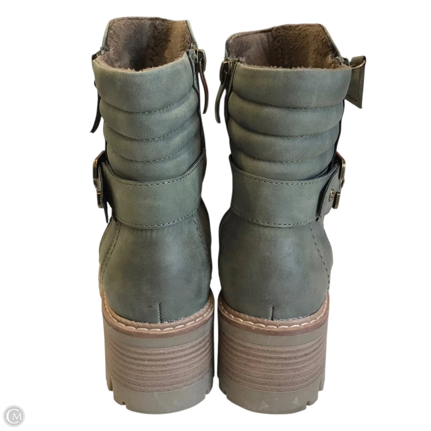 Boots Ankle Flats By Spring Step In Green, Size: 8.5