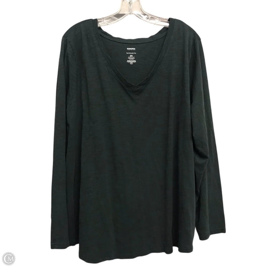 Top Long Sleeve Basic By Sonoma In Green, Size: 2x
